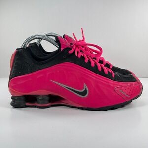 Nike Shox R4 GS Fusion Pink Black Running Shoes 312828-060 Girls Size 5.5Y